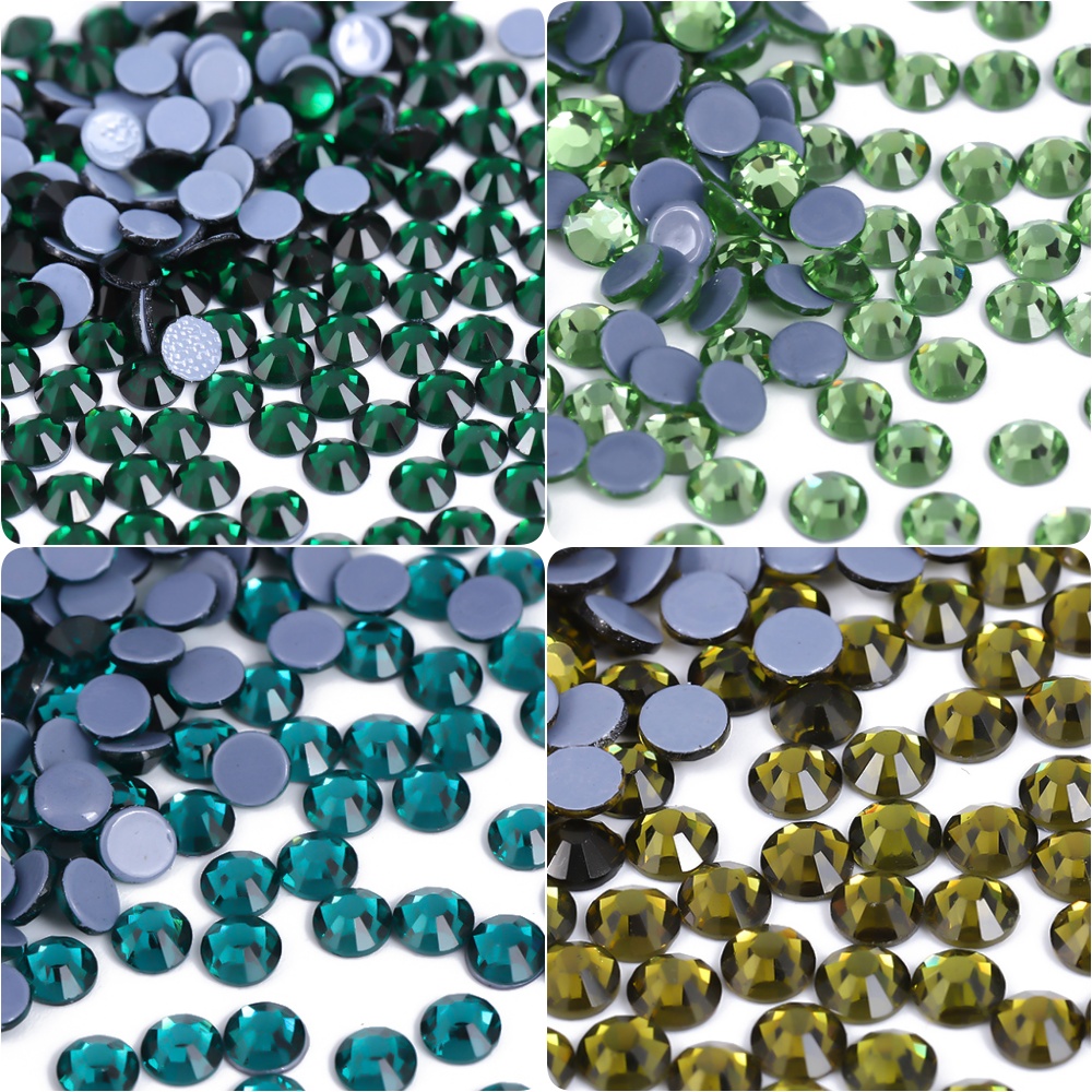 Nail Art Emerald Green - Vetro Smeraldo Peridoto Cristallo Verde Hotfix