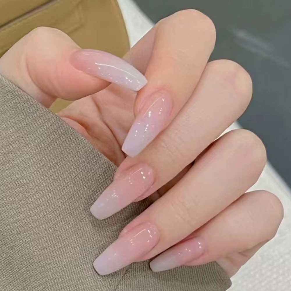 Nail Art Design - 24 pezzi di unghie finte rosa