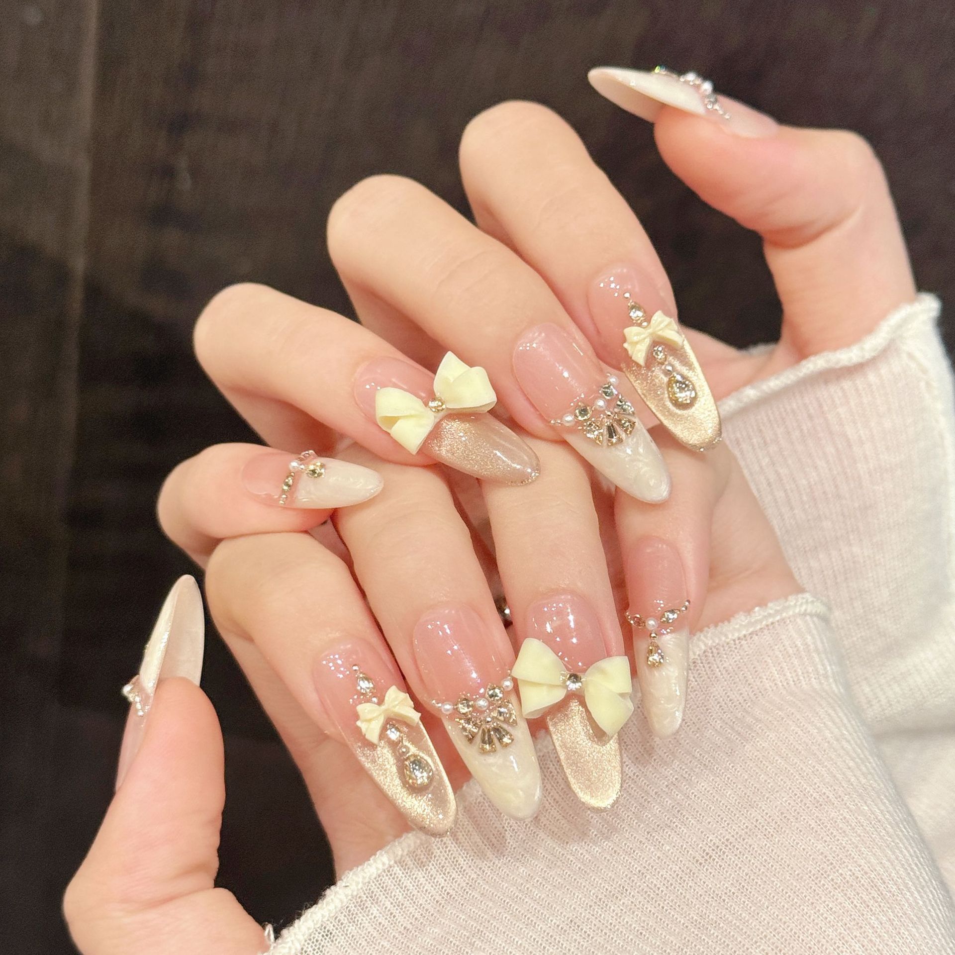 Nail Art Fake Nails - 10 pezzi fatti a mano stampa