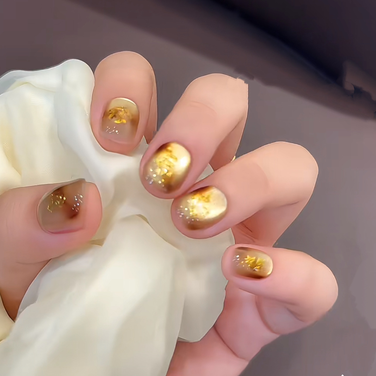 Nail Art Full Cat Eye - 10 pezzi fatti a mano breve