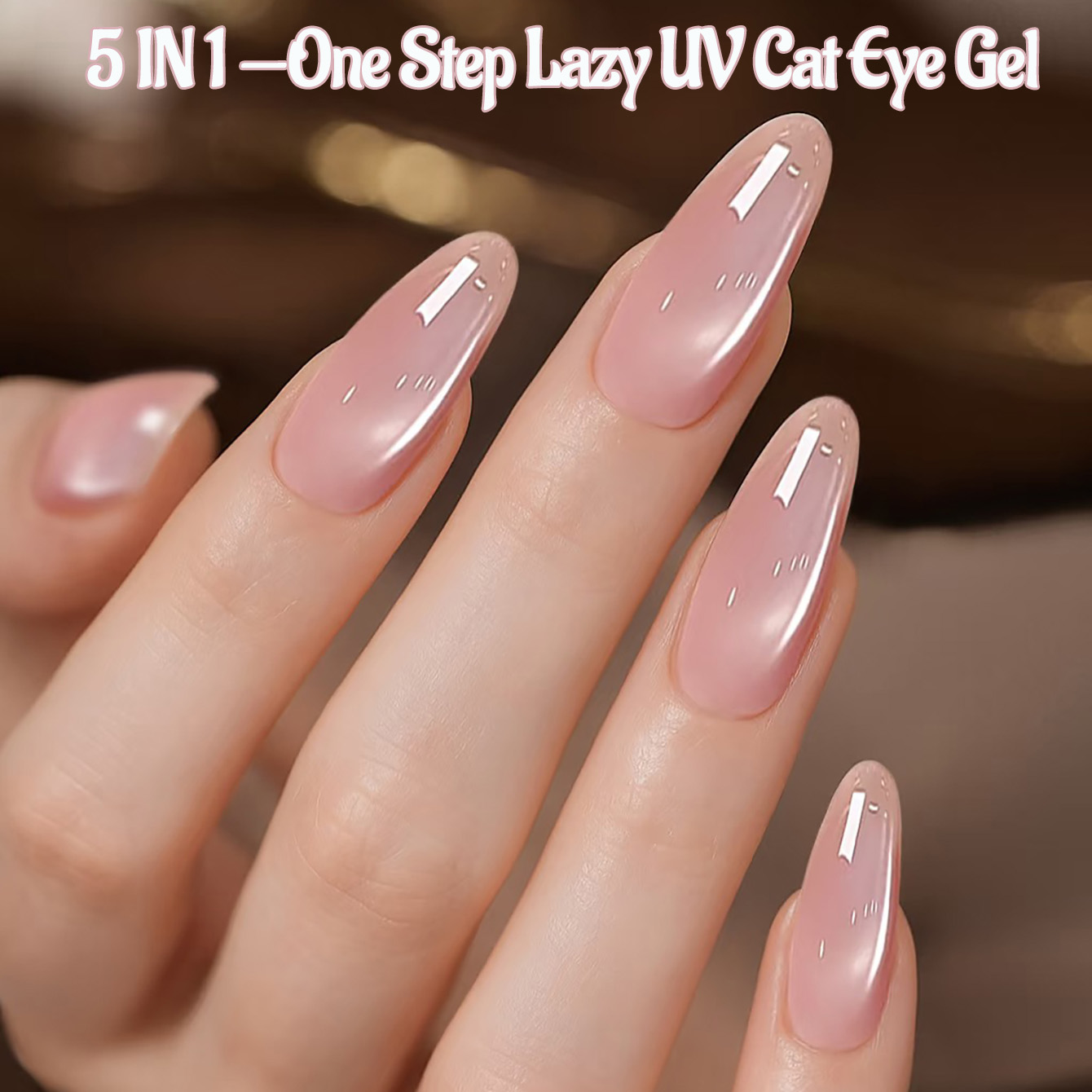Nail Art Pink Cat Eye - 1 pz. Smalto Gel UV Cat