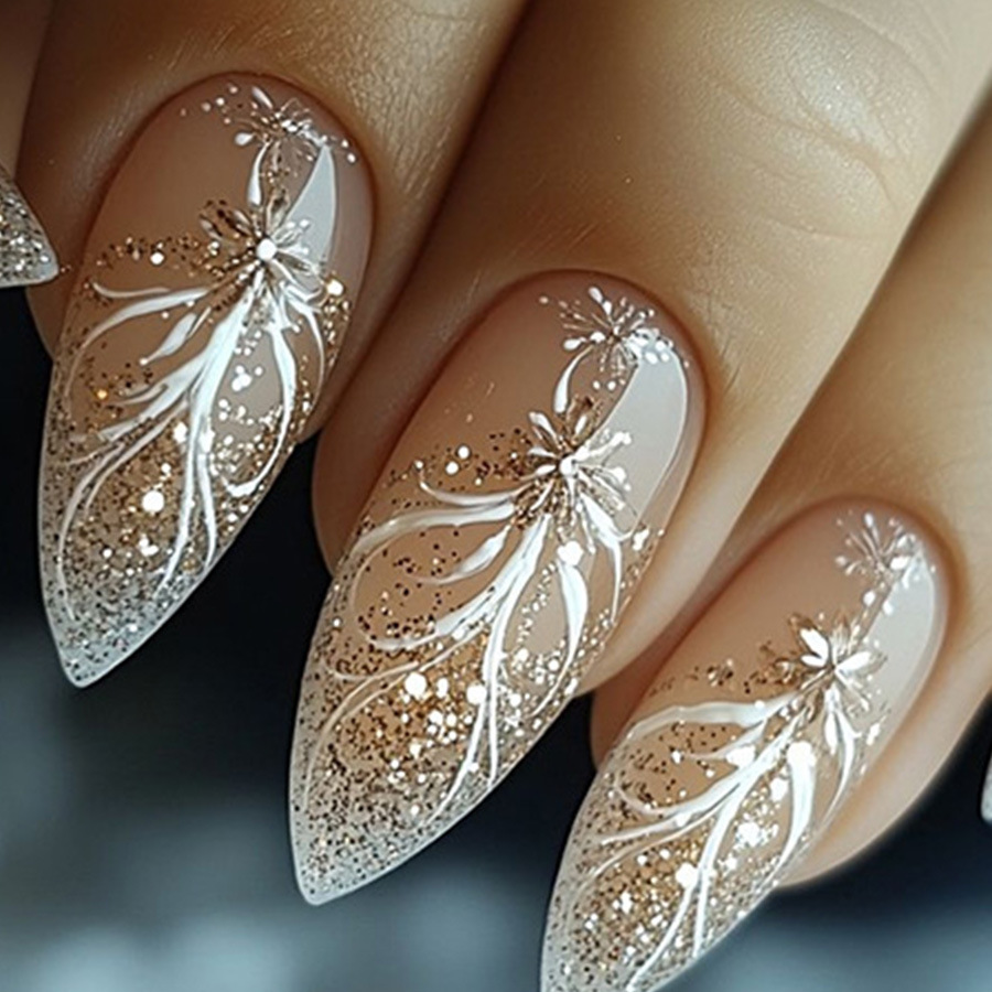 Nail Art Design - 24 pz/set Breve Medio unghie finte