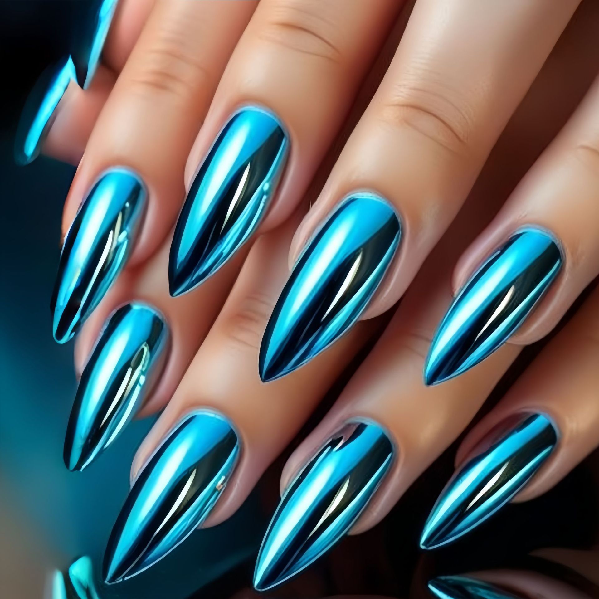Nail Art Glossy - Unghie finte di media lunghezza per