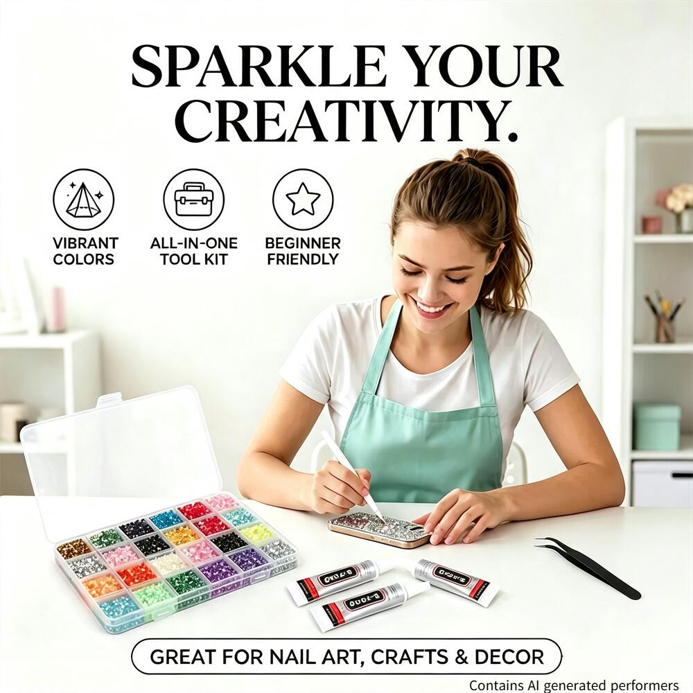Nail Art Jelly - Kit di Strass in Resina Multicolore