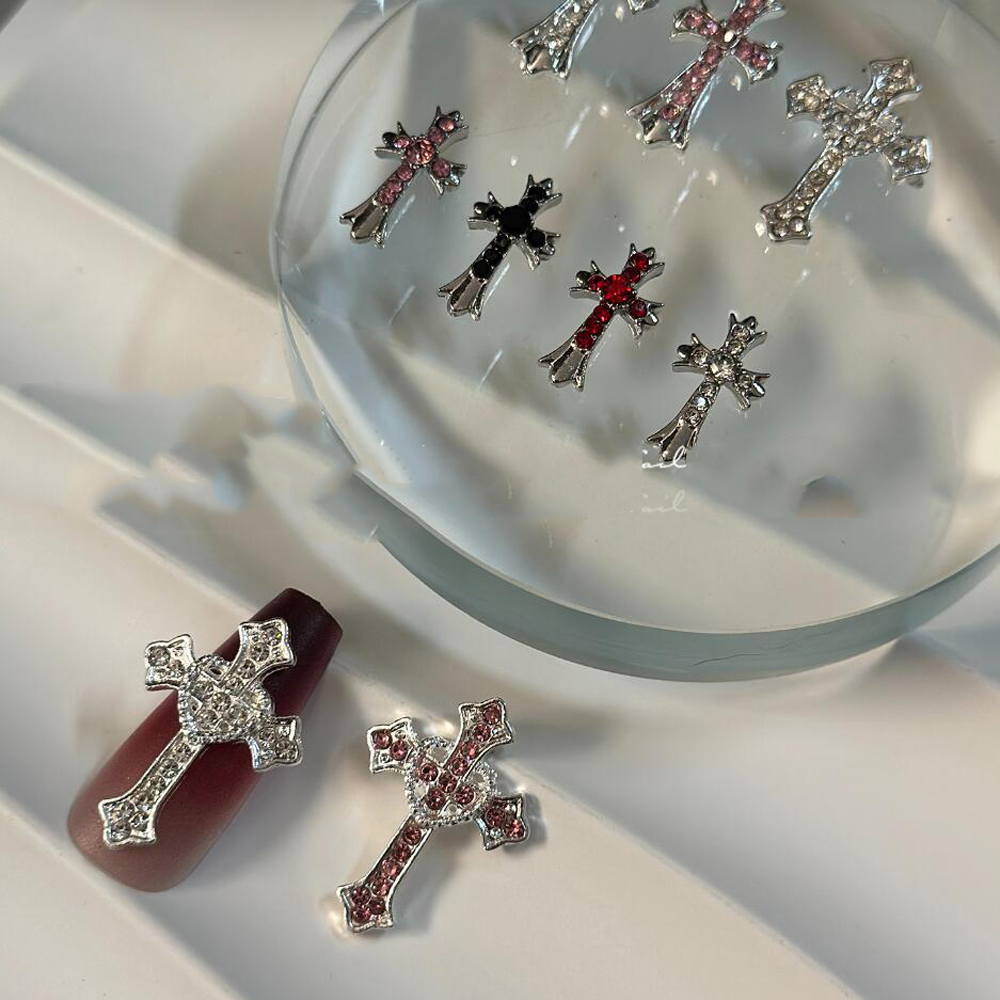 5 pezzi XXL croce d'argento lu - Nail Art Xxl recensione e prezzo