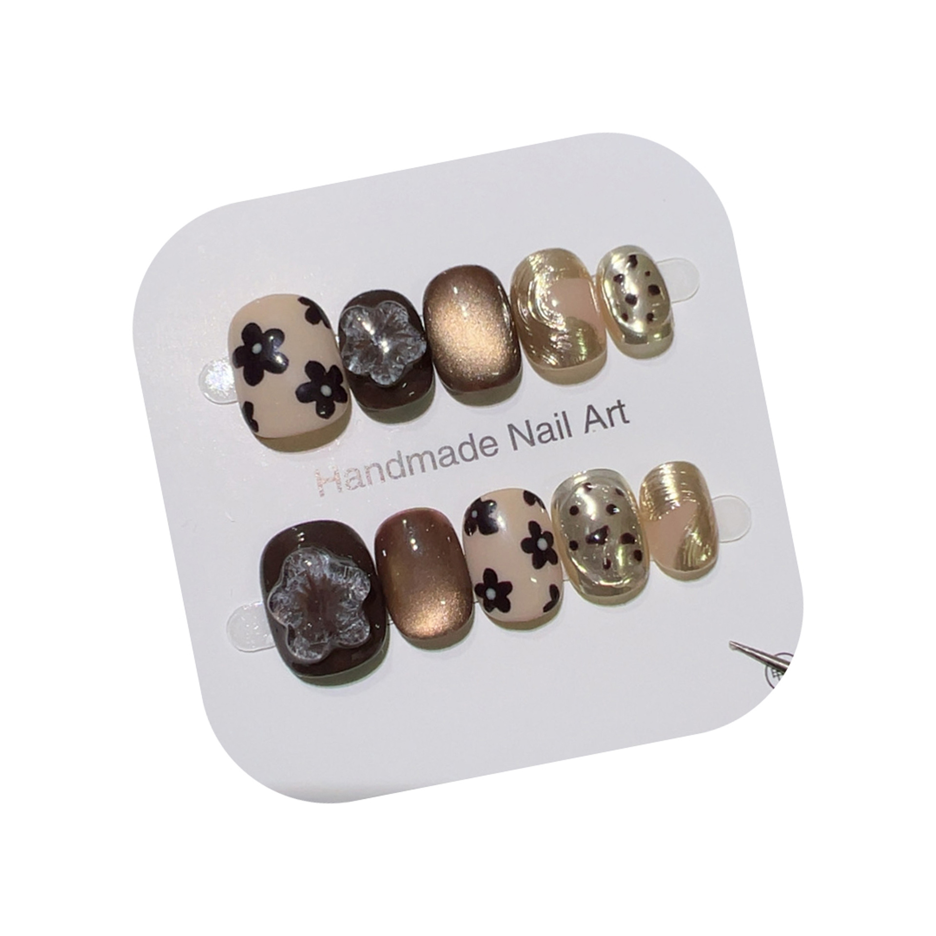 10 pezzi fatti a mano breve st - Nail Art Full Cat Eye recensione e prezzo