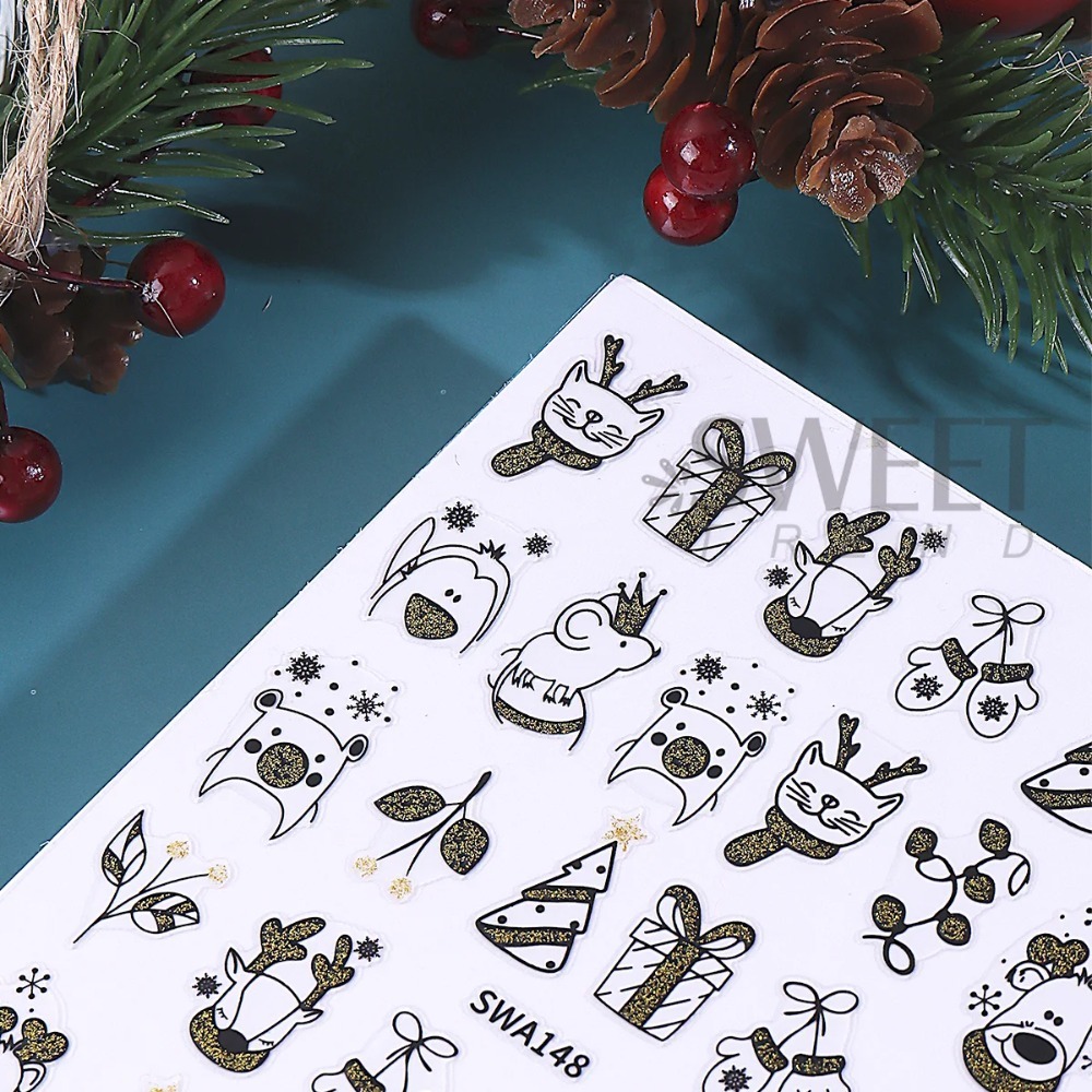 1 pezzo di adesivo per nail ar - Nail Art Xmas Simple recensione e prezzo