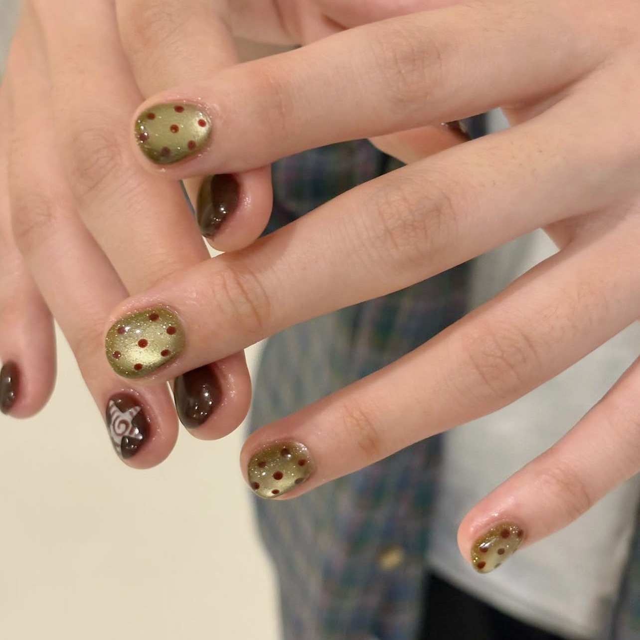10 pezzi fatti a mano breve st - Nail Art Full Cat Eye recensione e prezzo