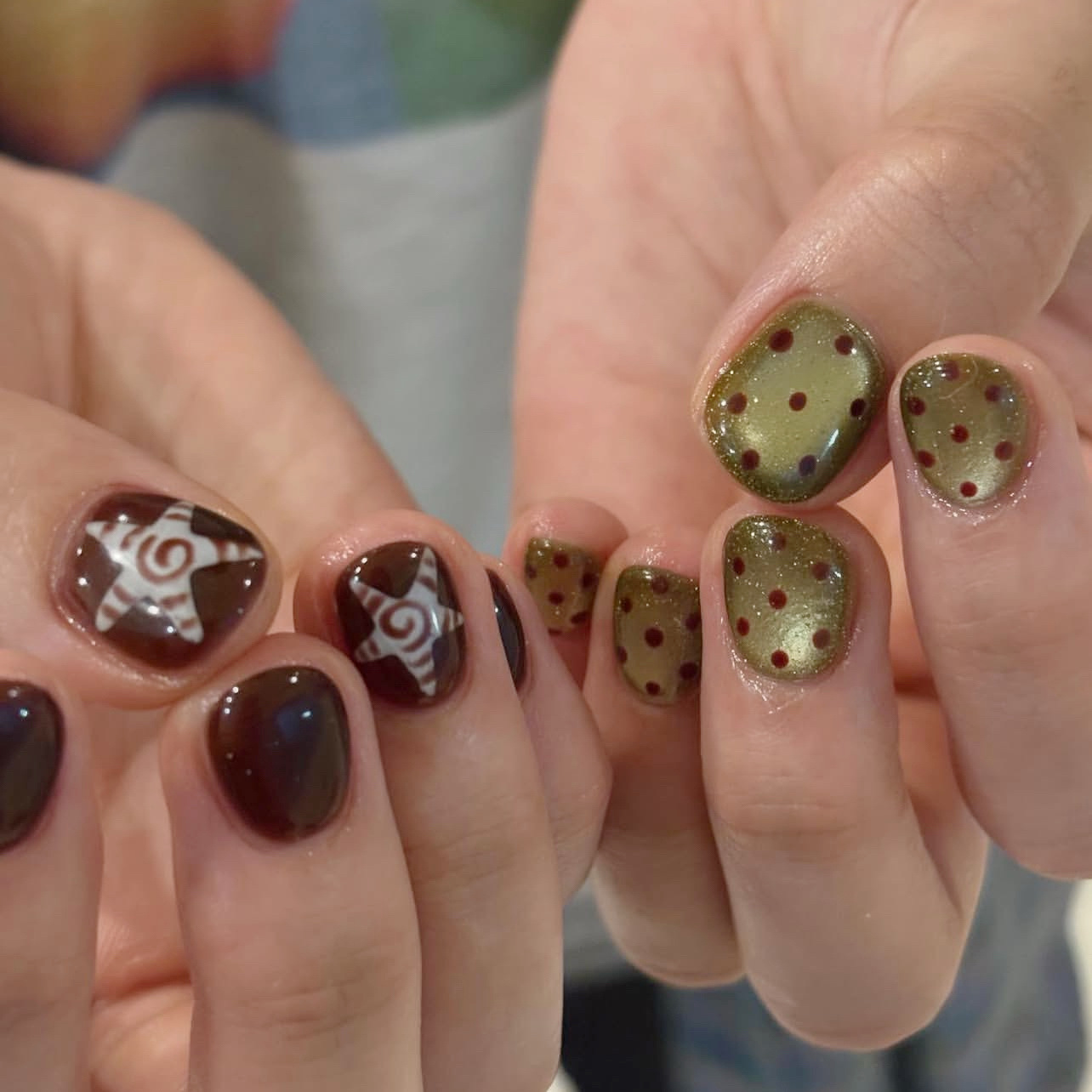10 pezzi fatti a mano breve st - Nail Art Full Cat Eye recensione e prezzo