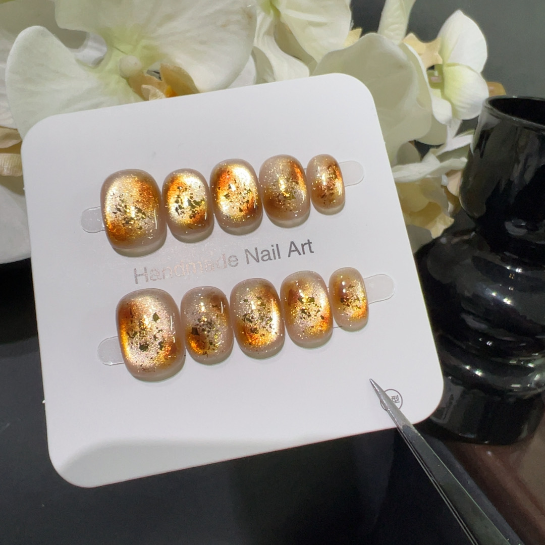 10 pezzi fatti a mano breve st - Nail Art Full Cat Eye recensione e prezzo