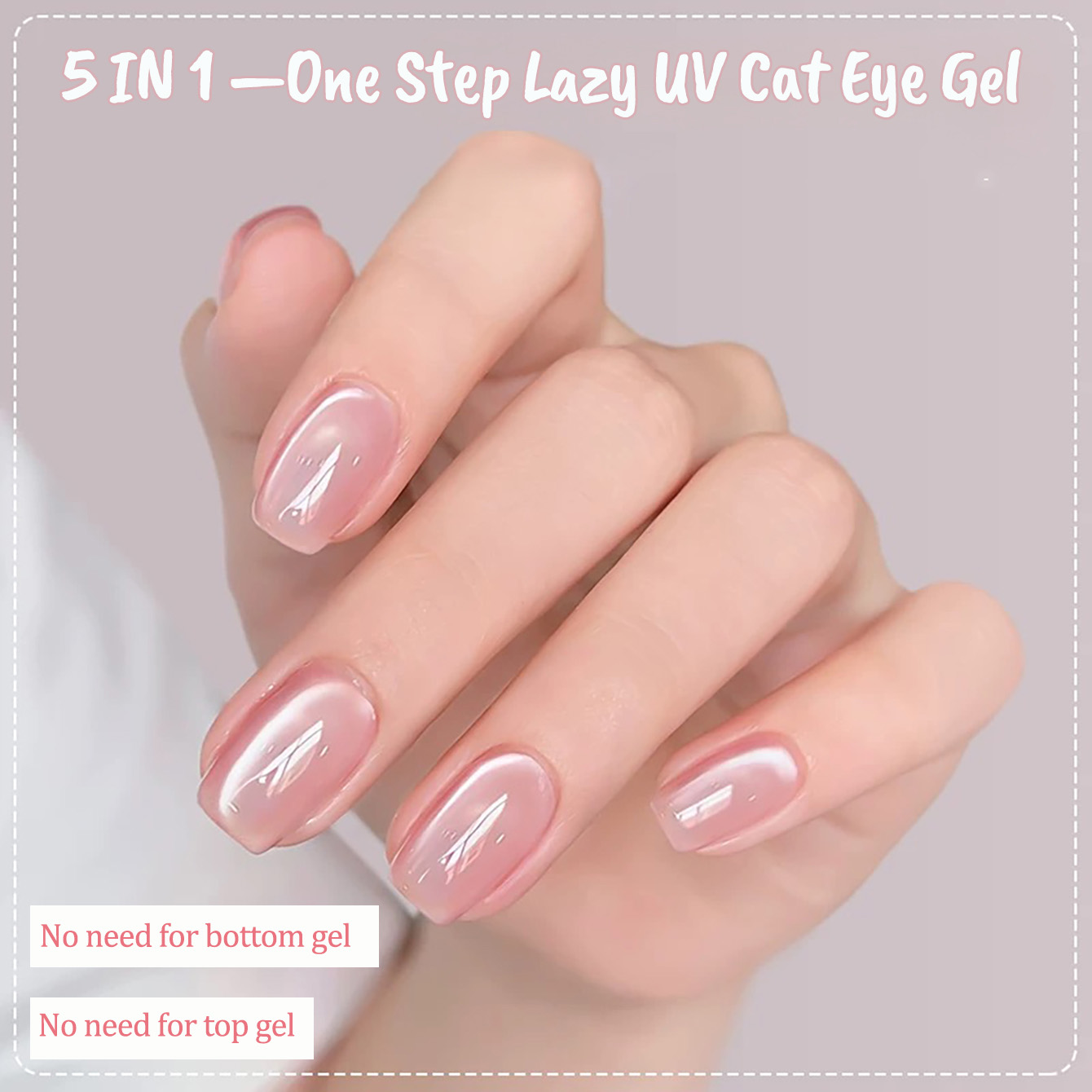 1 pz. Smalto Gel UV Cat Eye 5  - Nail Art Pink Cat Eye recensione e prezzo