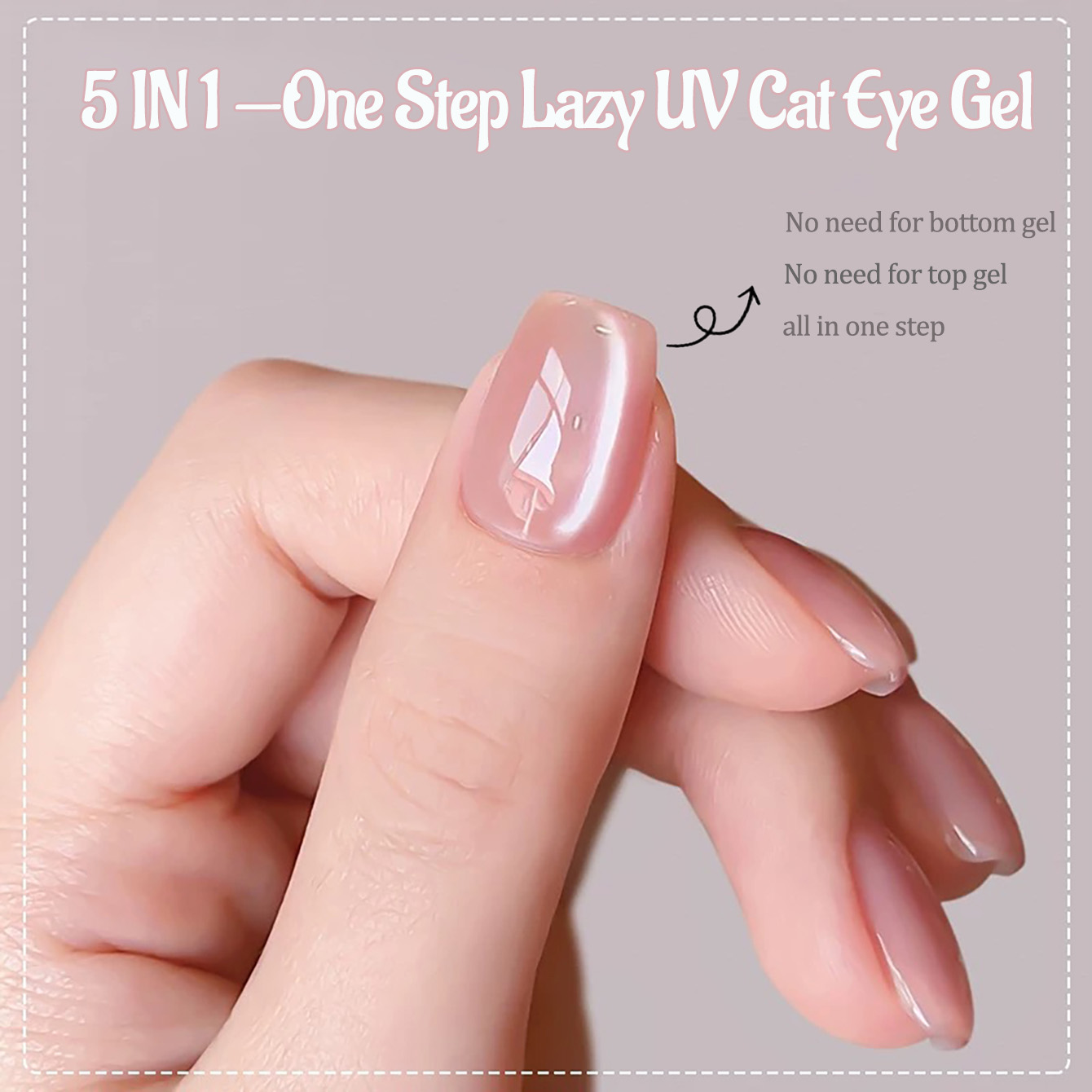 1 pz. Smalto Gel UV Cat Eye 5  - Nail Art Pink Cat Eye recensione e prezzo
