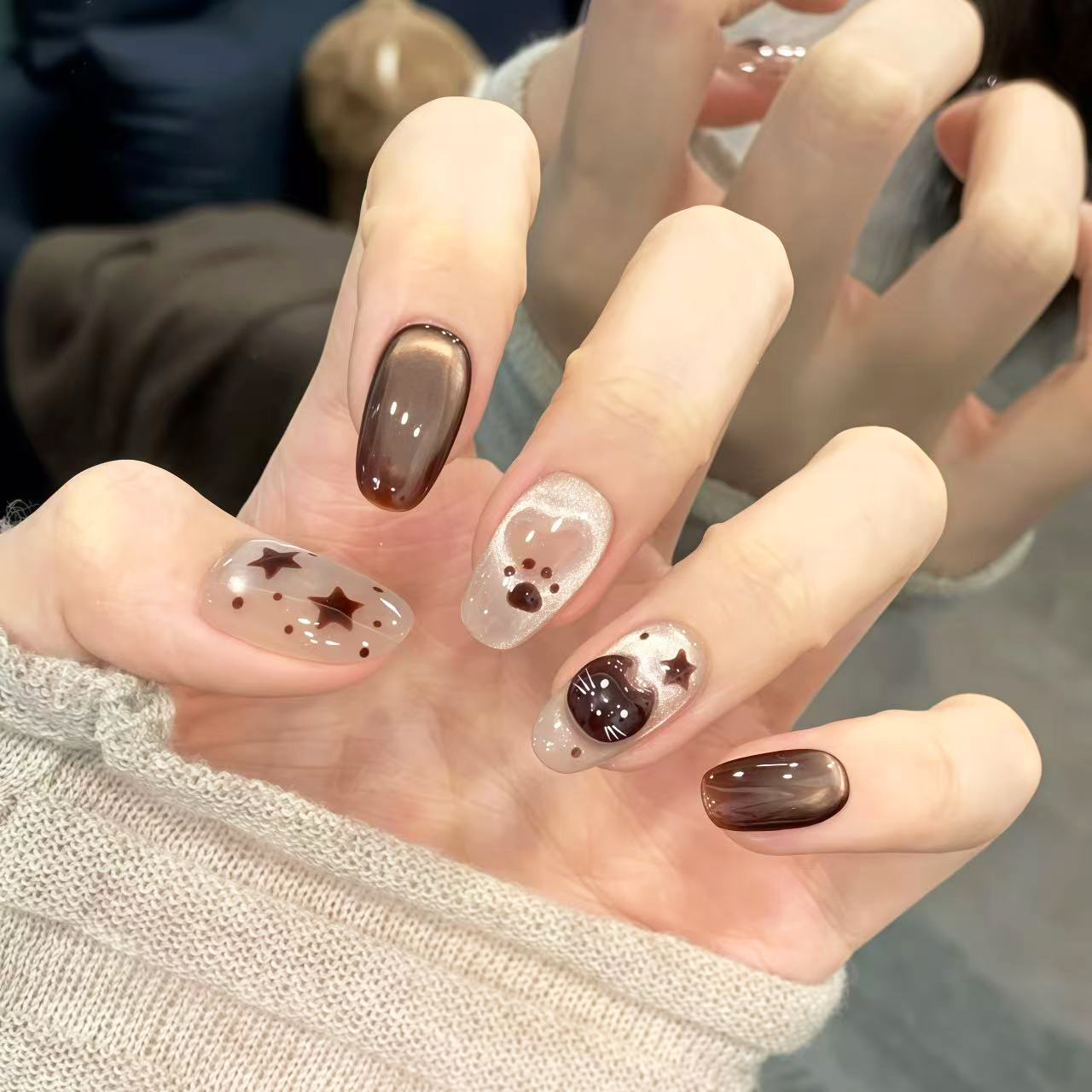24 pezzi di unghie finte ovali - Nail Art Cat Eye recensione e prezzo