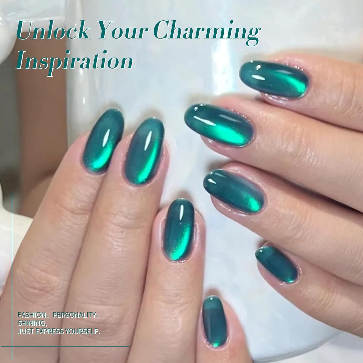 Smalto gel magnetico effetto « - Nail Art Emerald Green recensione e prezzo