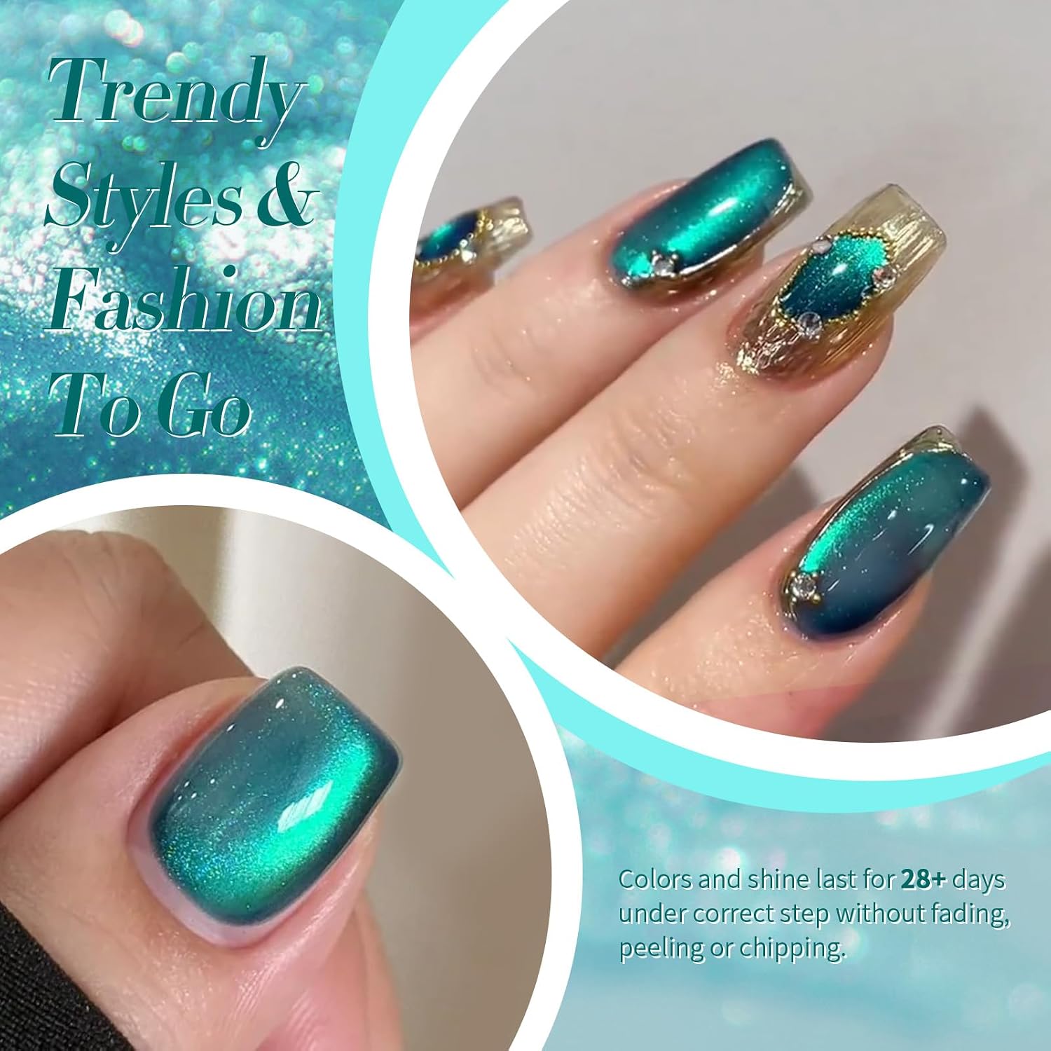 Smalto gel magnetico effetto « - Nail Art Emerald Green recensione e prezzo