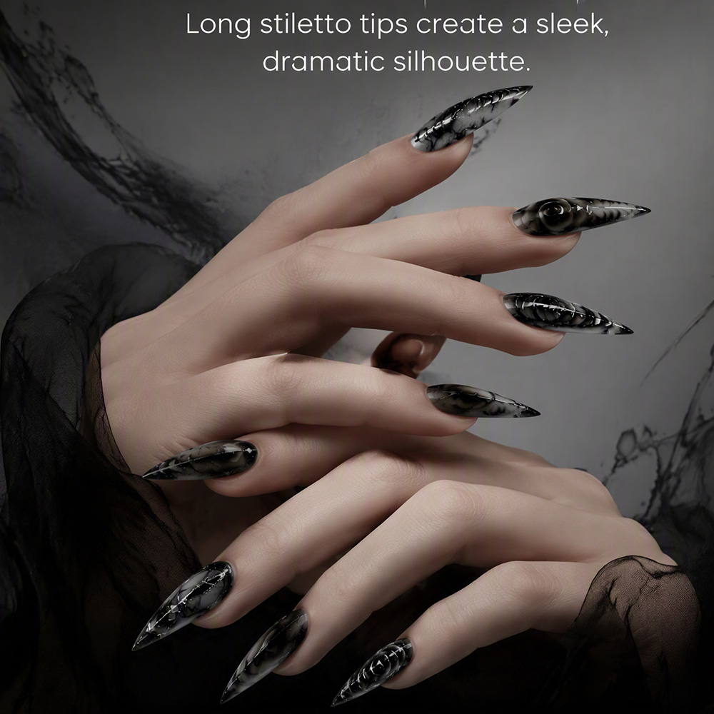 Unghie Finte Gotiche a Stilett - Nail Art Cat Eye recensione e prezzo