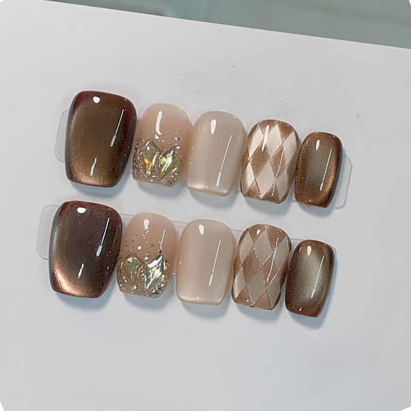 10 pz. Unghie Finte Press-On F - Nail Art Cat Eye recensione e prezzo