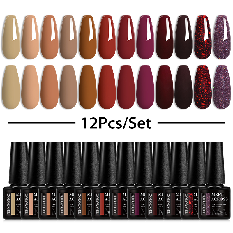 10/12 pezzi set di smalti per  - Nail Art Glossy recensione e prezzo