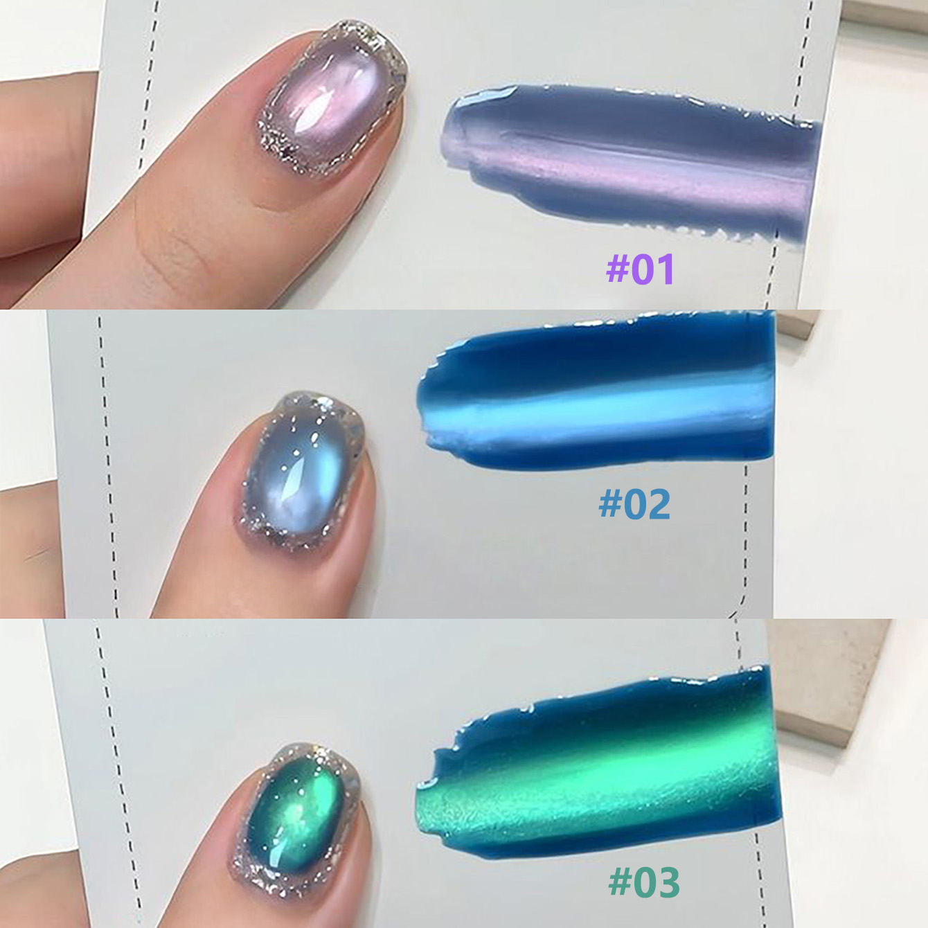 1 pz SHAKA Sea Fantasy Cat Eye - Nail Art Emerald Green recensione e prezzo