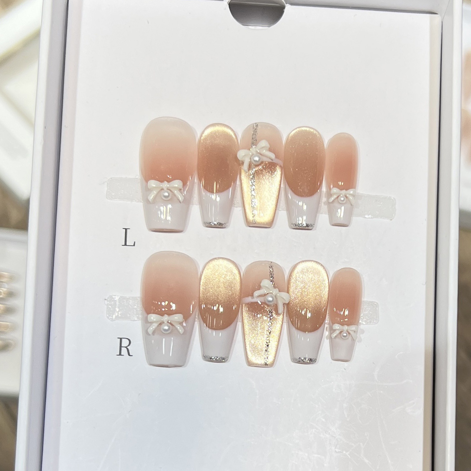 10 pezzi da donna rosa stampa  - Nail Art Pink Cat Eye recensione e prezzo