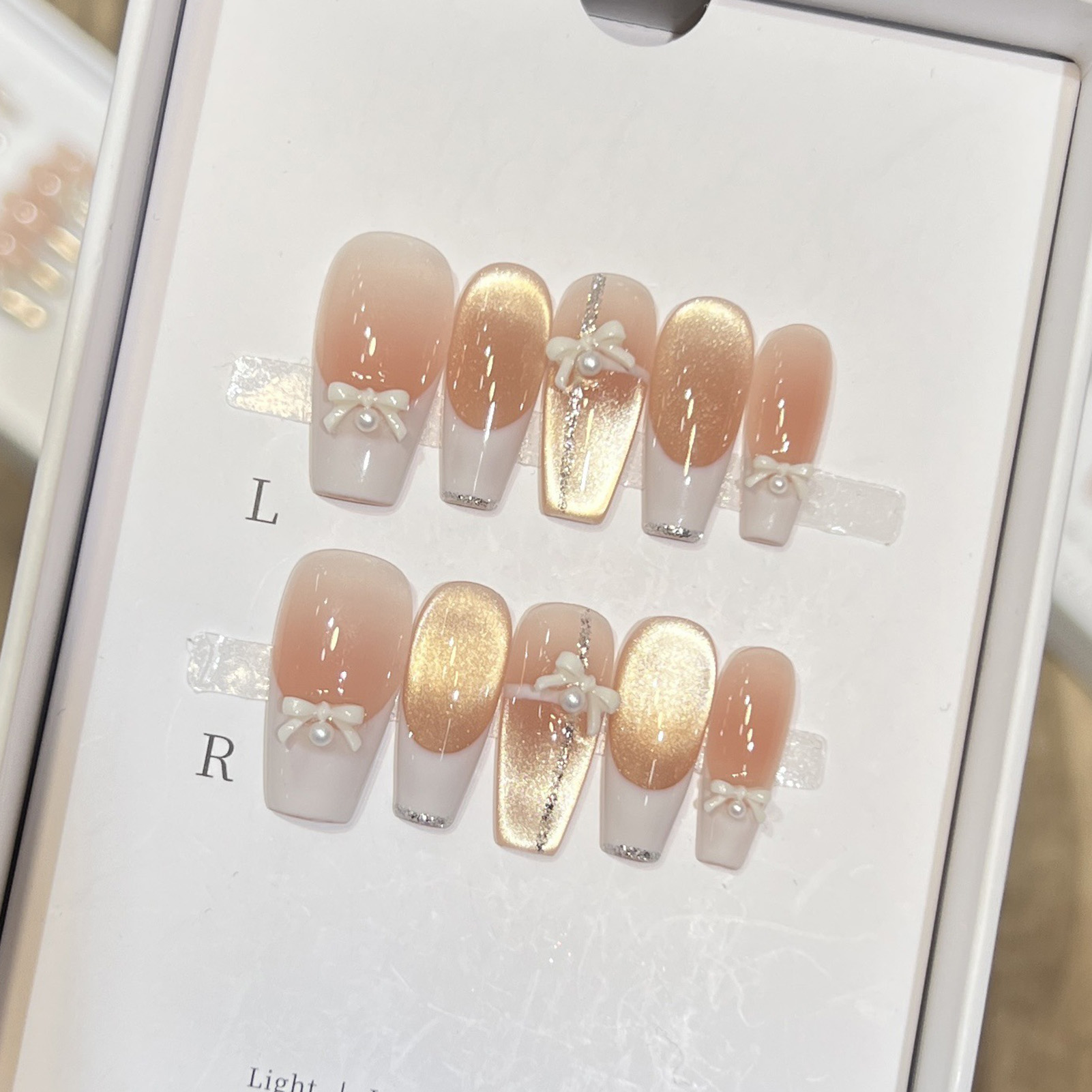 10 pezzi da donna rosa stampa  - Nail Art Pink Cat Eye recensione e prezzo